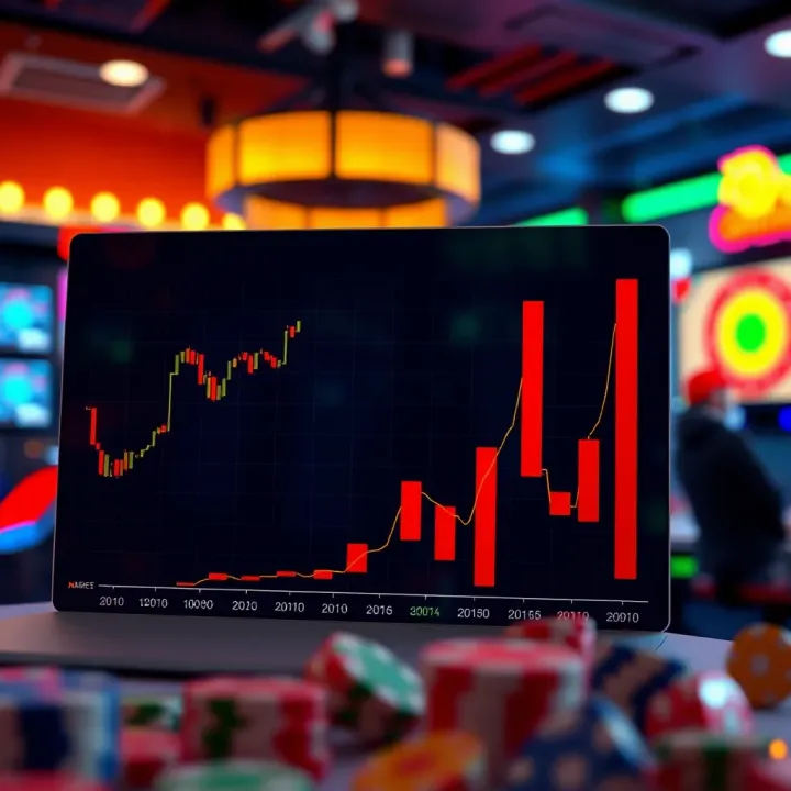 Graph illustrating market trends and growth projections for Royal Reels in the online gaming sector