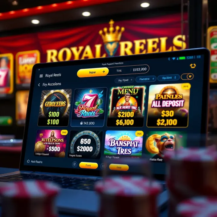 Online casino interface showing available no deposit bonuses for Australian players