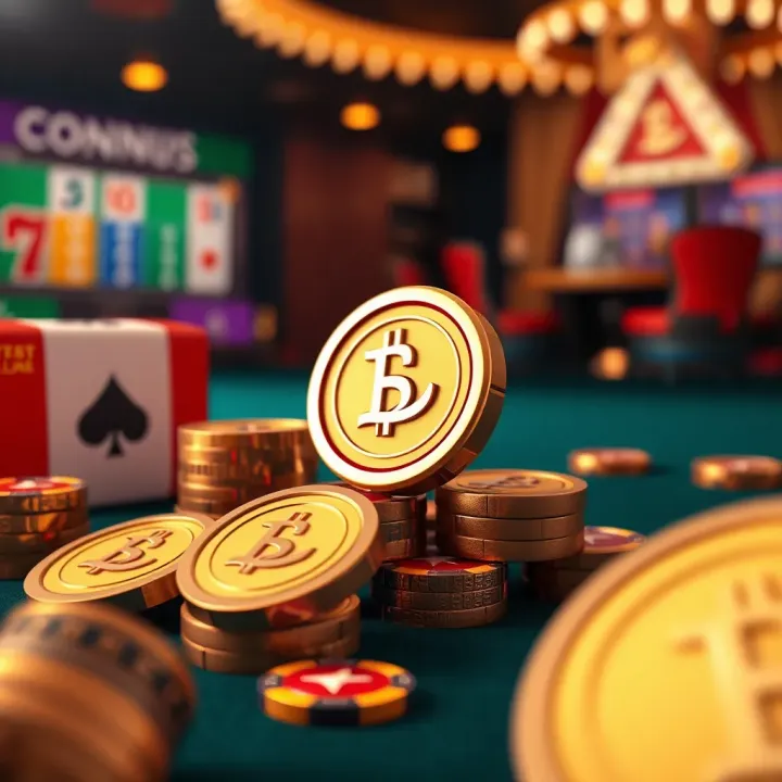 Illustration of bonus coins and promotional offers symbolizing no deposit bonuses