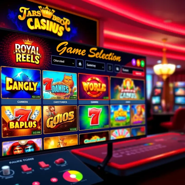 A vibrant online casino interface displaying a variety of slot and table games