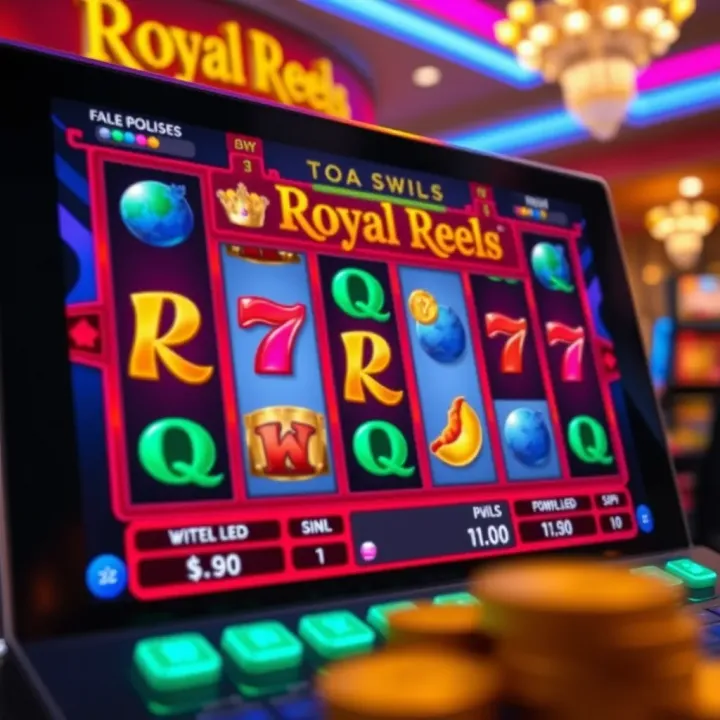 Royal Reels online pokies interface displaying colorful reels and symbols