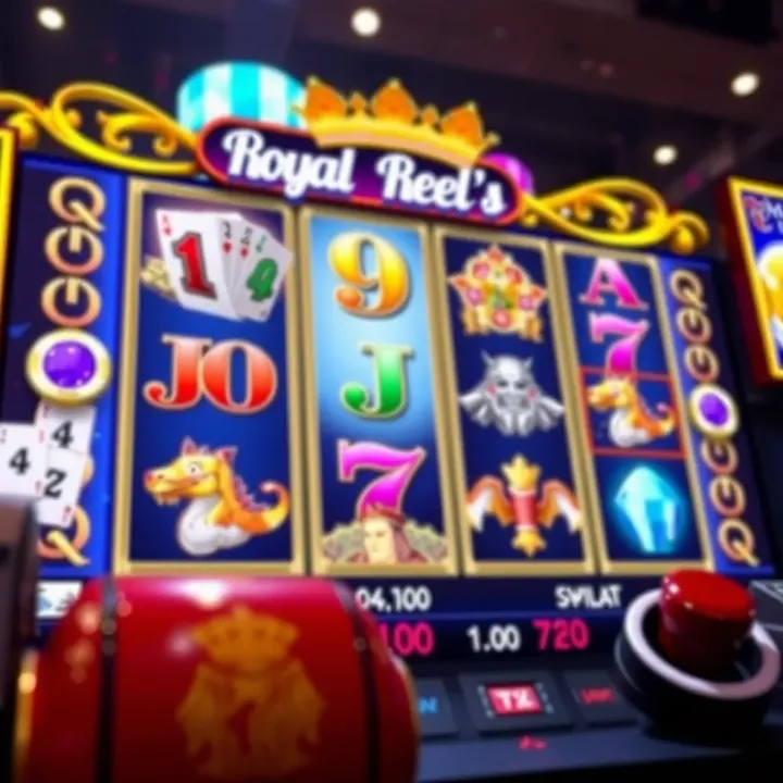 Royal Reels online slot game interface showing vibrant reels and symbols