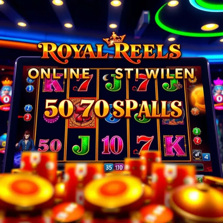 Royal Reels online slot game screen showcasing reels and vibrant symbols