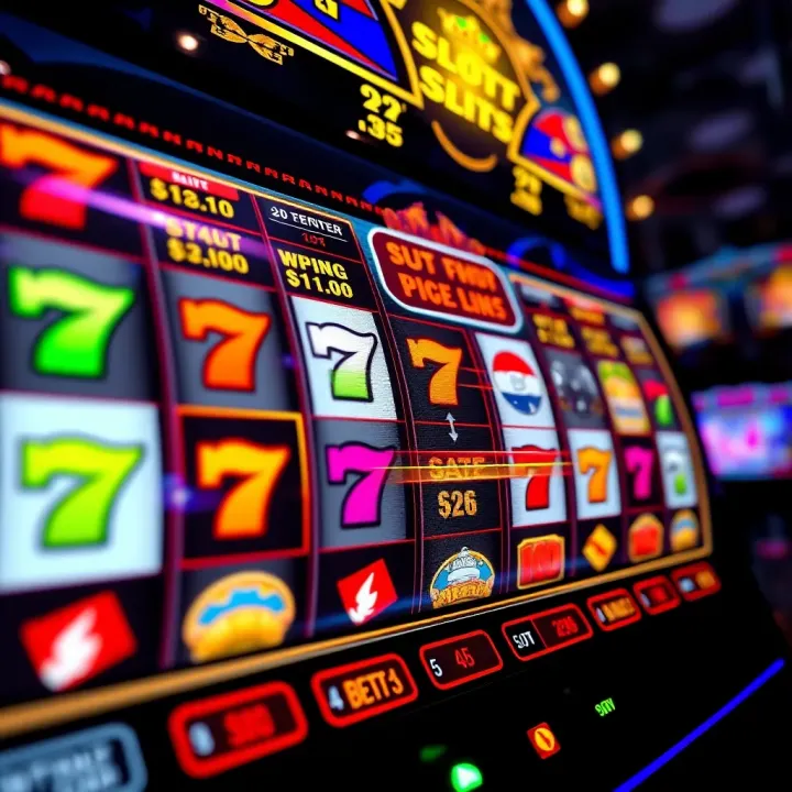 Colorful digital slot machine reels showing a winning combination on a casino game interface