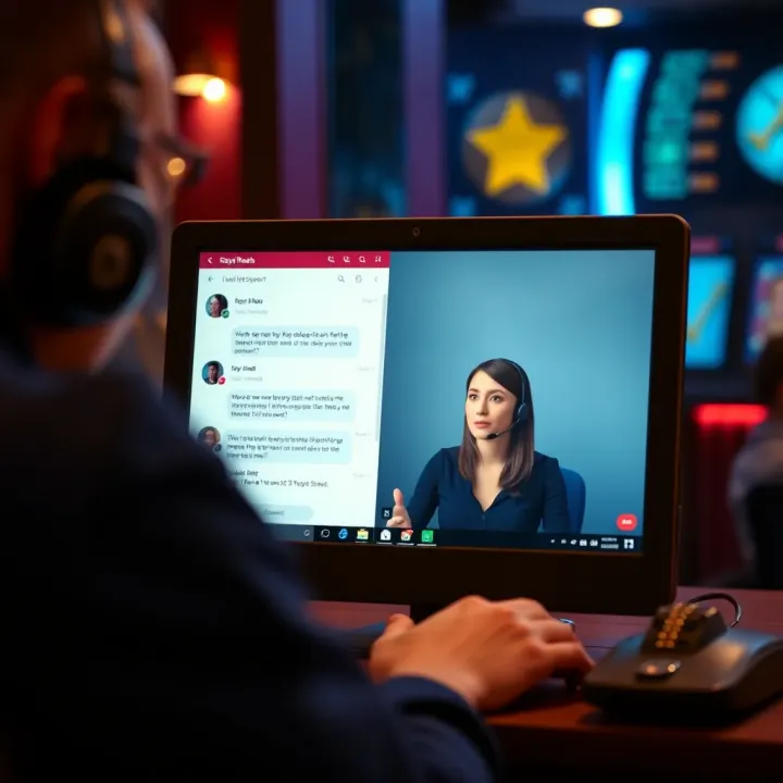 Online chat interface showing a conversation between a player and support agent
