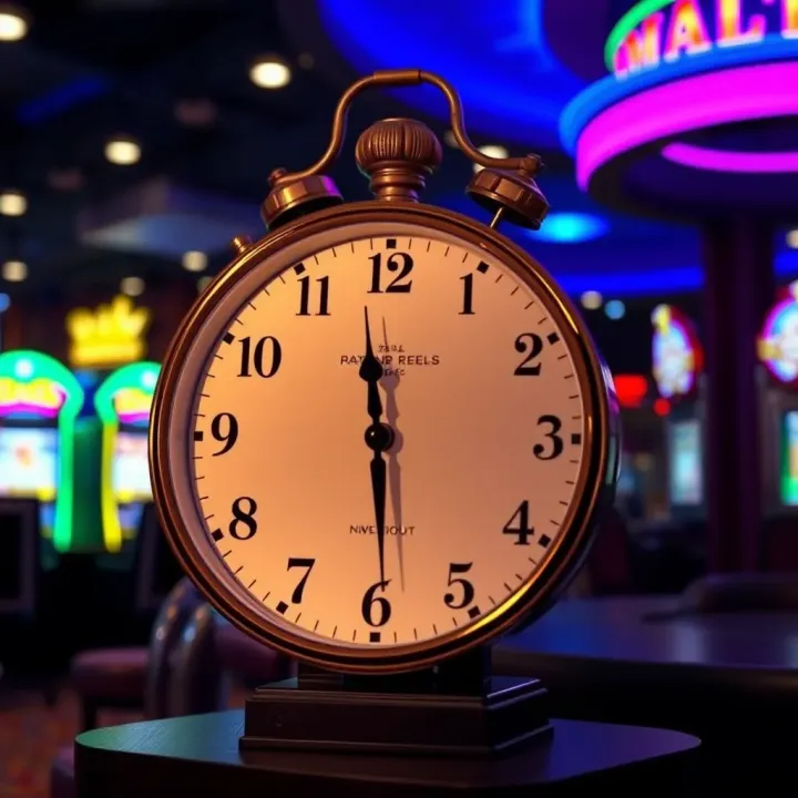 Clock symbolizing waiting time for casino payout