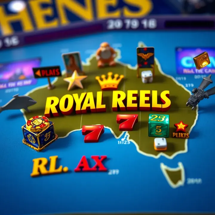 Australian map highlighting popular online casinos offering slot games