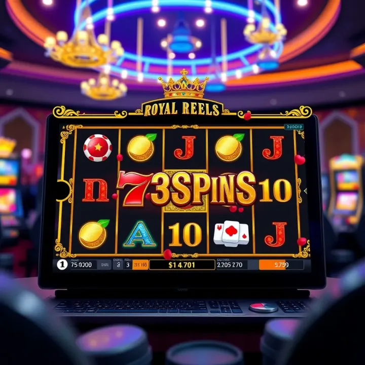 Bonus feature screen displaying Free Spins and jackpots in Royal Reels pokies