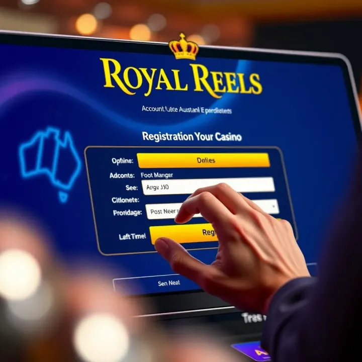 User entering information on a digital registration form for an online casino platform