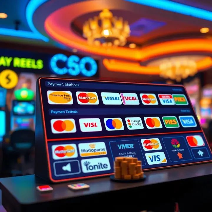 Secure online casino platform displaying diverse payment options for Australian players