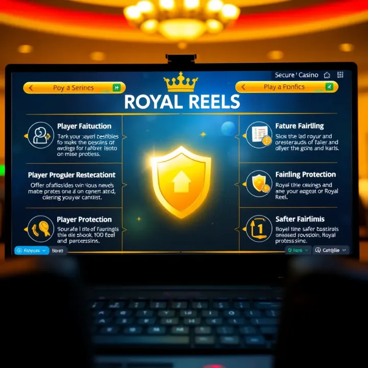 Illustration of a secure online casino interface highlighting fairness and player protection features