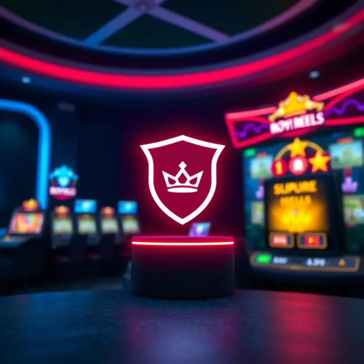 Secure digital platform symbolized by a shield icon with gaming elements in the background