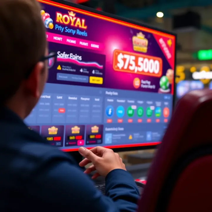 Secure online payment methods and account dashboard of Royal Reels gaming site