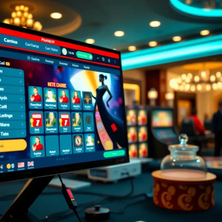 Secure online casino interface with user-friendly navigation