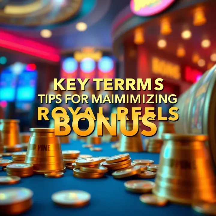 Graphic highlighting key terms and tips for maximizing casino sign up bonuses with coins and bonus icons