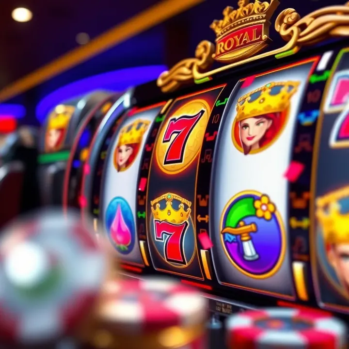Understanding the Mechanics of Royal Reels in Slot Games Colorful spinning reels showcasing various slot symbols with a royal theme