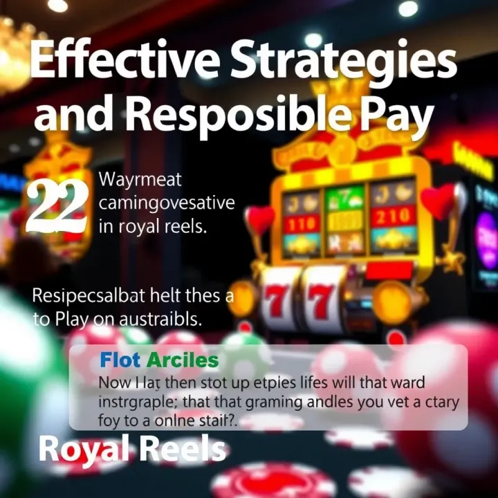 Graphic showing smart strategies and responsible play tips for online slot games in Australia