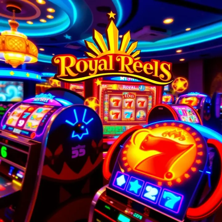 Thematic Reels and Symbols of Royal Reels Slot in Australian Gaming Environment Colorful reels and thematic icons of Royal Reels slot game in Australian gambling setting