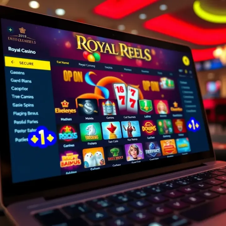 Secure online casino platform interface displaying game options