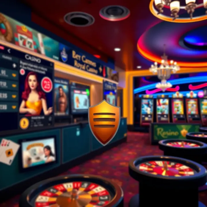 Secure online casino interface showing user-friendly navigation and safety features