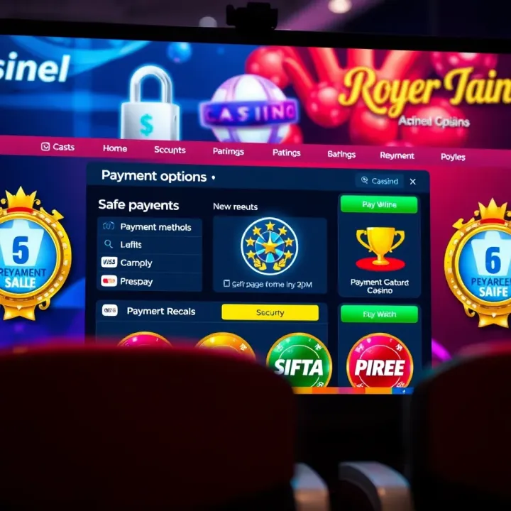 Secure Payment Options for Online Casino Play Safe online casino website dashboard displaying payment methods and security badges for real money transactions