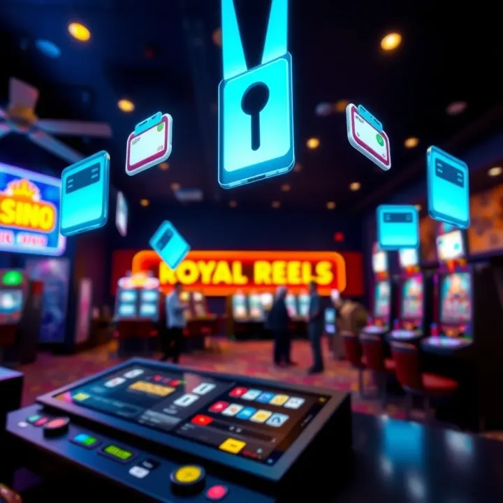 Digital wallet icons hovering over secure online payment methods for casino deposits