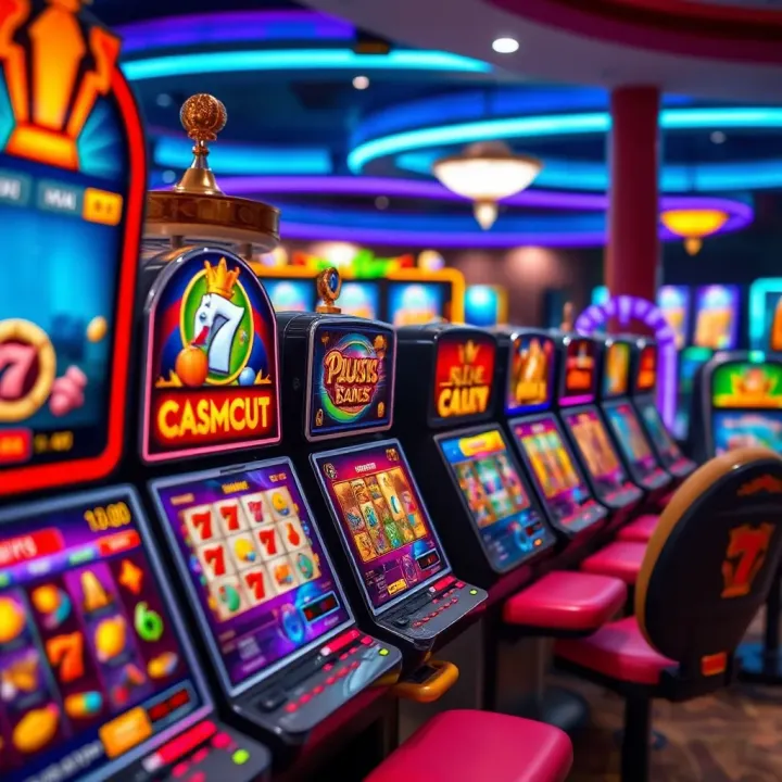 Diverse Online Casino Games for Engaging Play Colorful online casino game interface with various slot machine icons and vibrant graphics