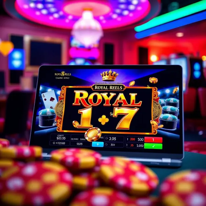 Illustration of a secure online casino platform featuring Royal Reels slots on a digital device