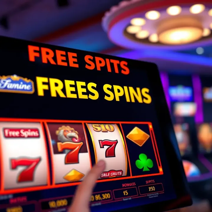 Online slots game interface showing free spins feature activated