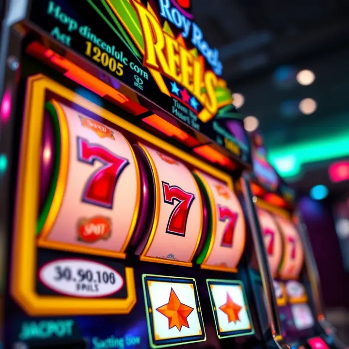 Colorful Royal Reels slot machine with jackpot symbols glowing