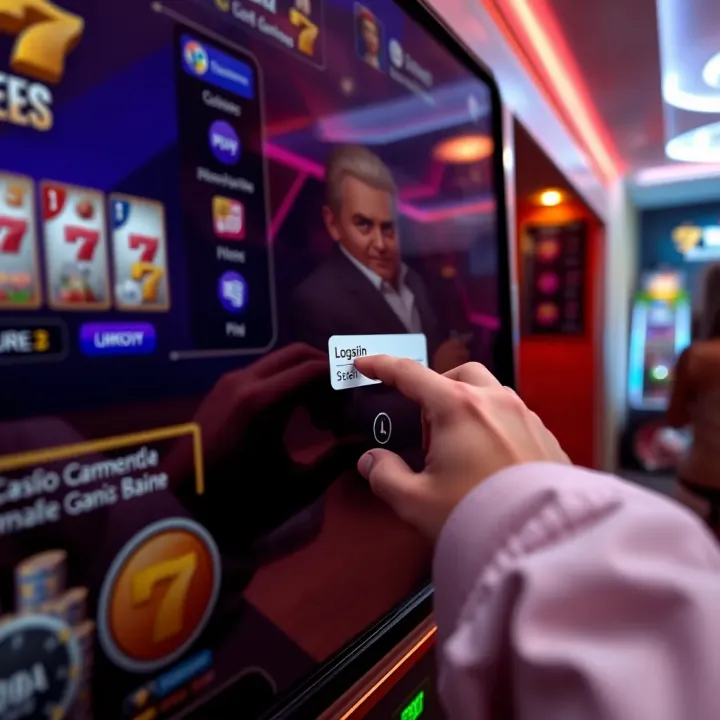 User entering login credentials on a secure gaming platform