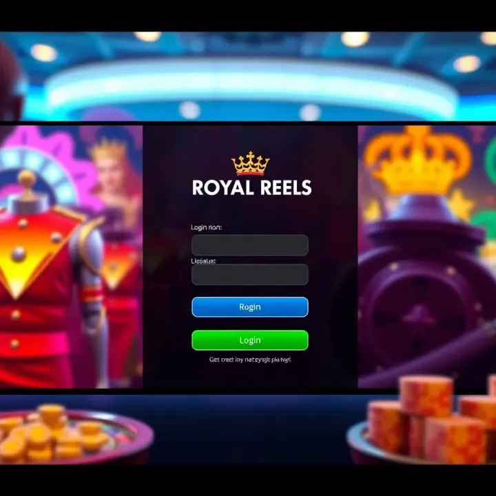 Secure Login Interface of Royal Reels Platform User interface showcasing secure login screen for Royal Reels platform