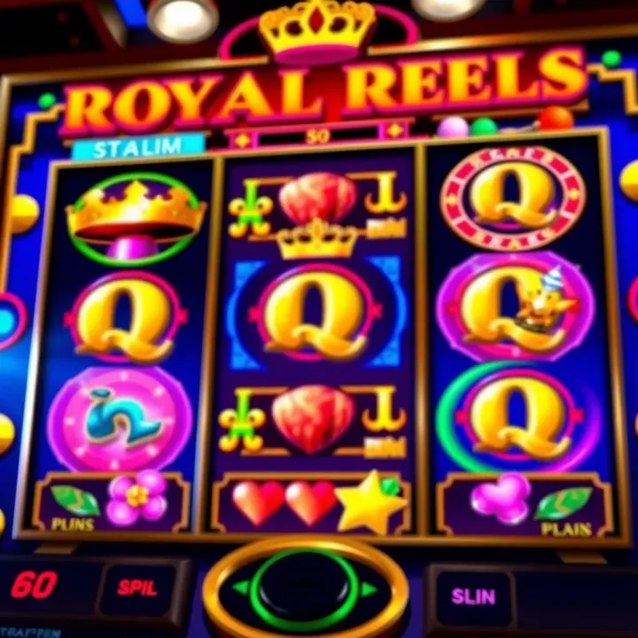 Colorful online slot game interface featuring vibrant reels and symbols