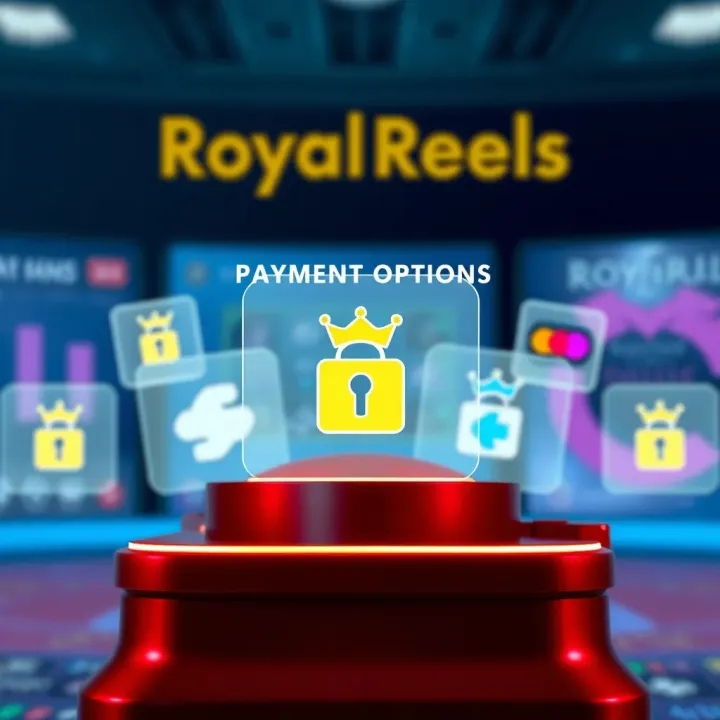 Various digital payment icons representing secure transaction options available on Royal Reels platform