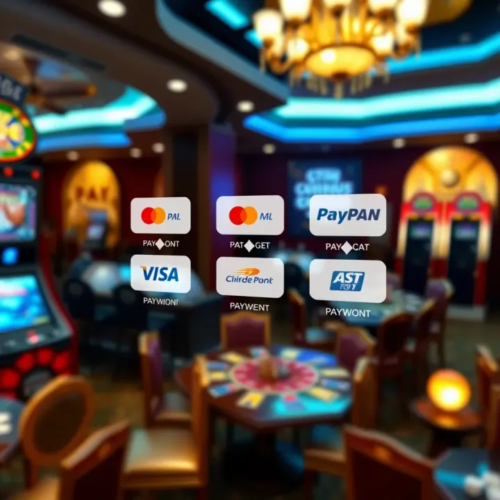 Illustration showing various payment methods available for online casino withdrawals
